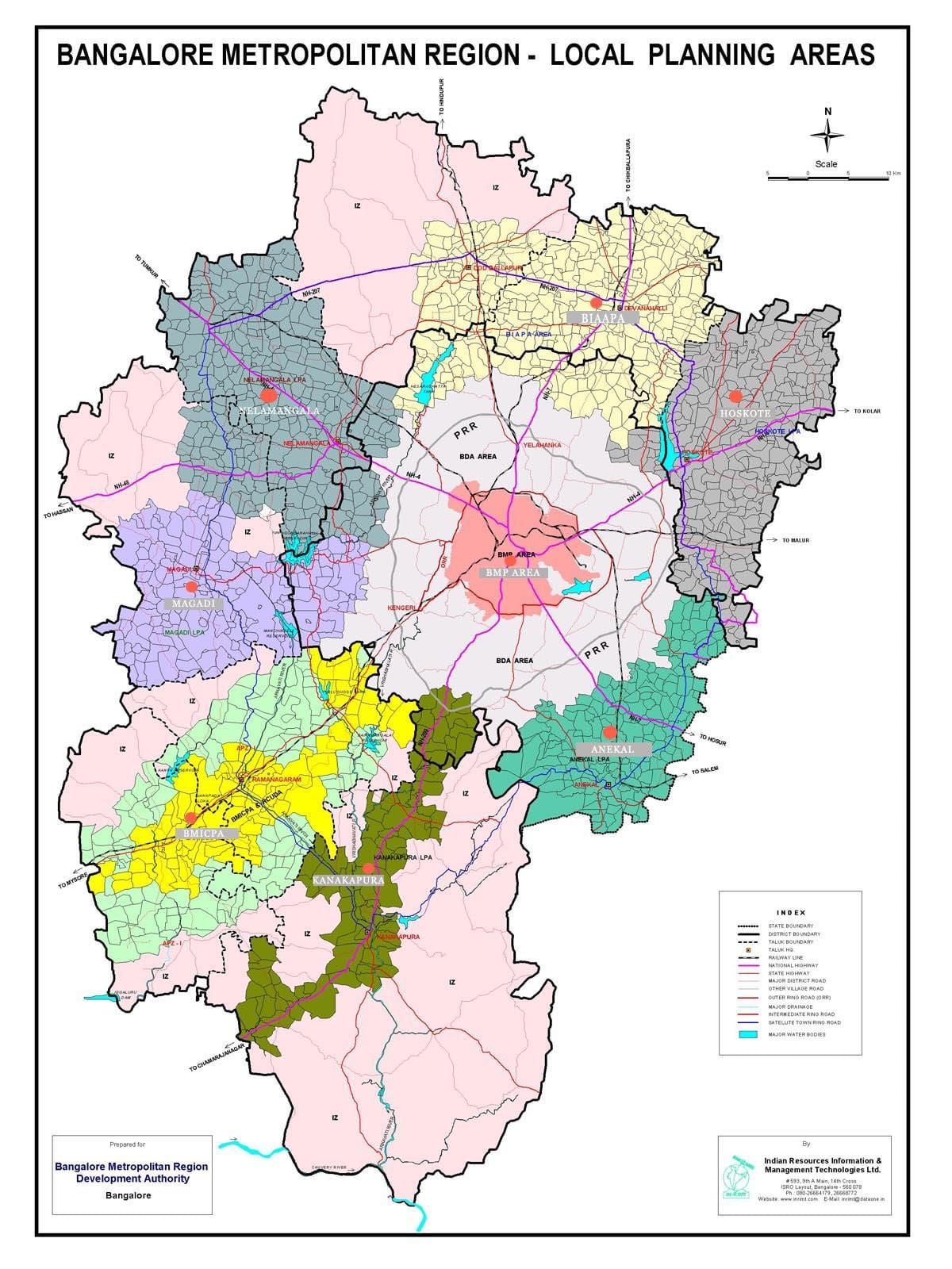 Քարտեզ бангалора տարածքից