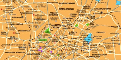 Բանգալոր քարտեզի վրա